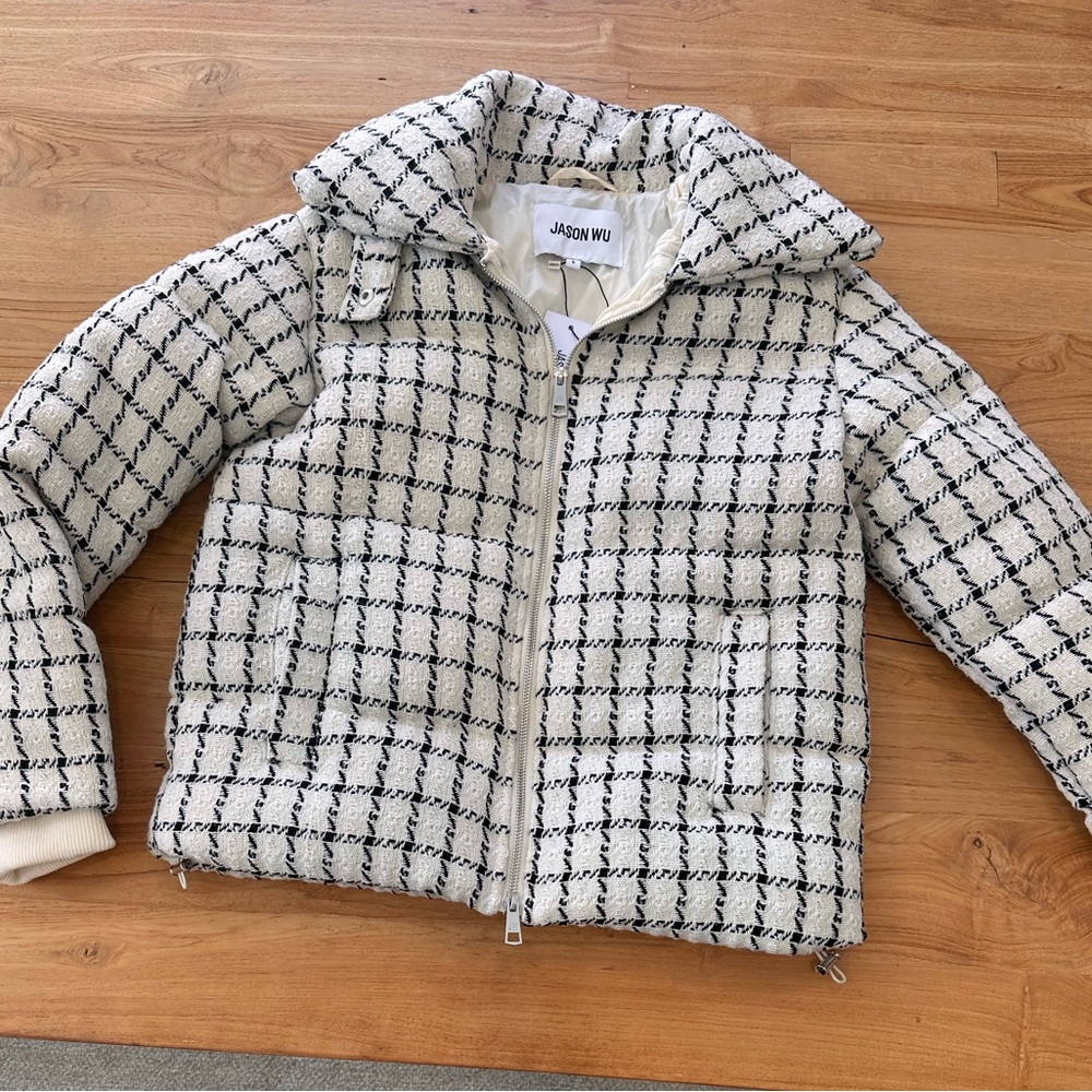 Jason Wu Tweed puffer jacket NEW size small - Picture 4 of 8
